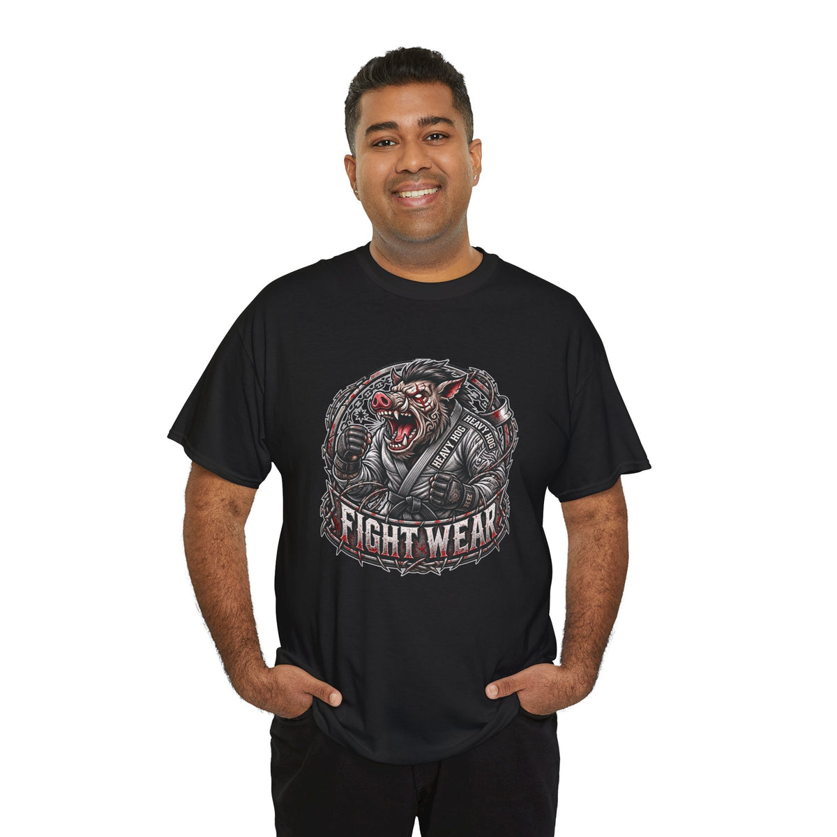 Heavy Hog Fight Wear T-paita Iso Logo