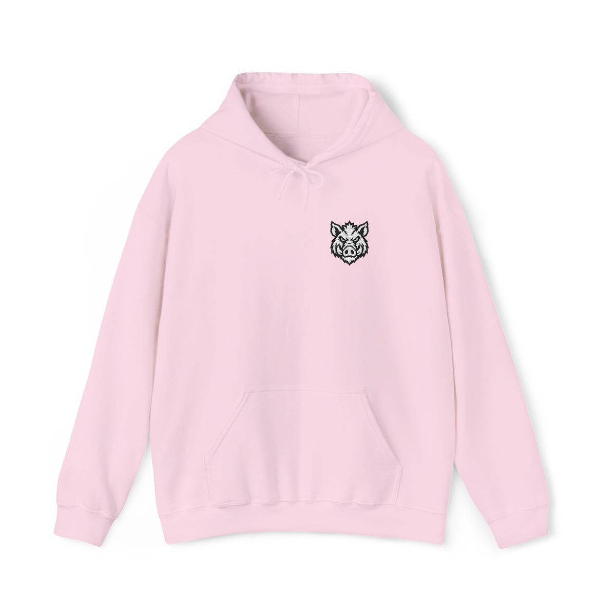 Heavy Hog Pink Pullover Hoodie – Small Boar Chest Logo