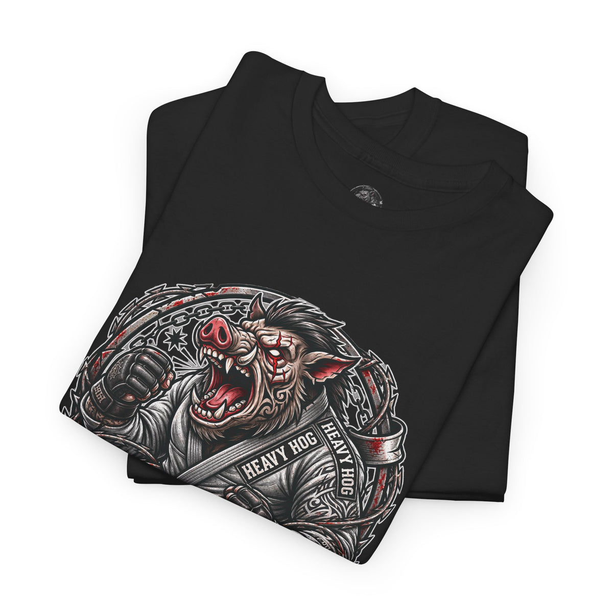 Heavy Hog Fight Wear T-paita Iso Logo
