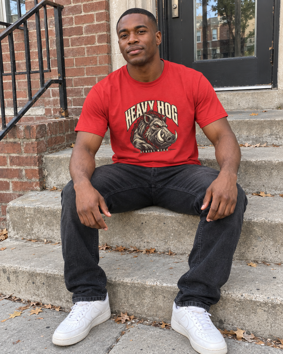Heavy Hog Boar Graphic T-Shirt – No Excuses Streetwear Tee
